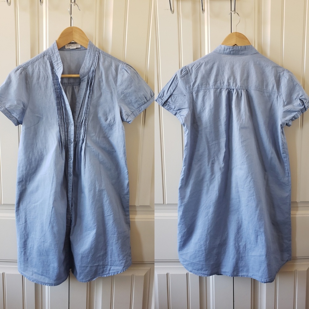 Forever 21 blue button up dress